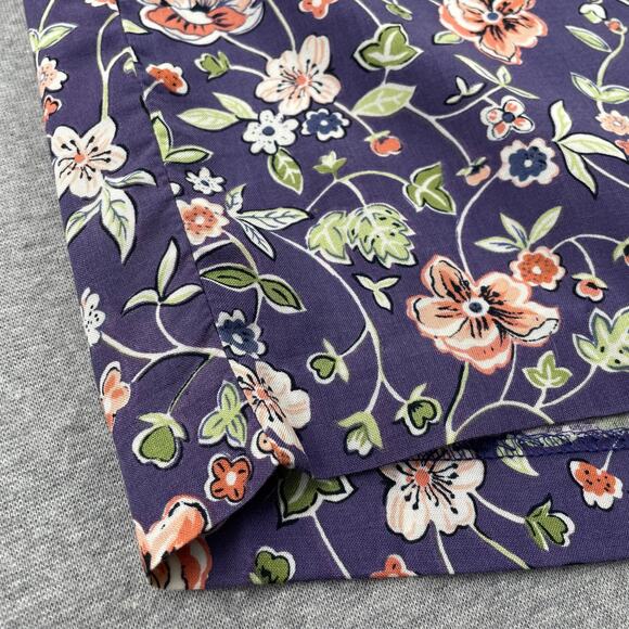 90s VTG Paul Harris Design Floral Maxi Skirt Size L Purple Wrap Front Fairycore - Picture 10 of 16